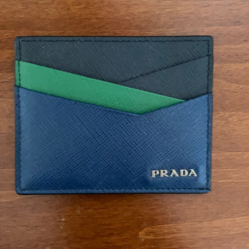 Prada Blue and Green Wallet